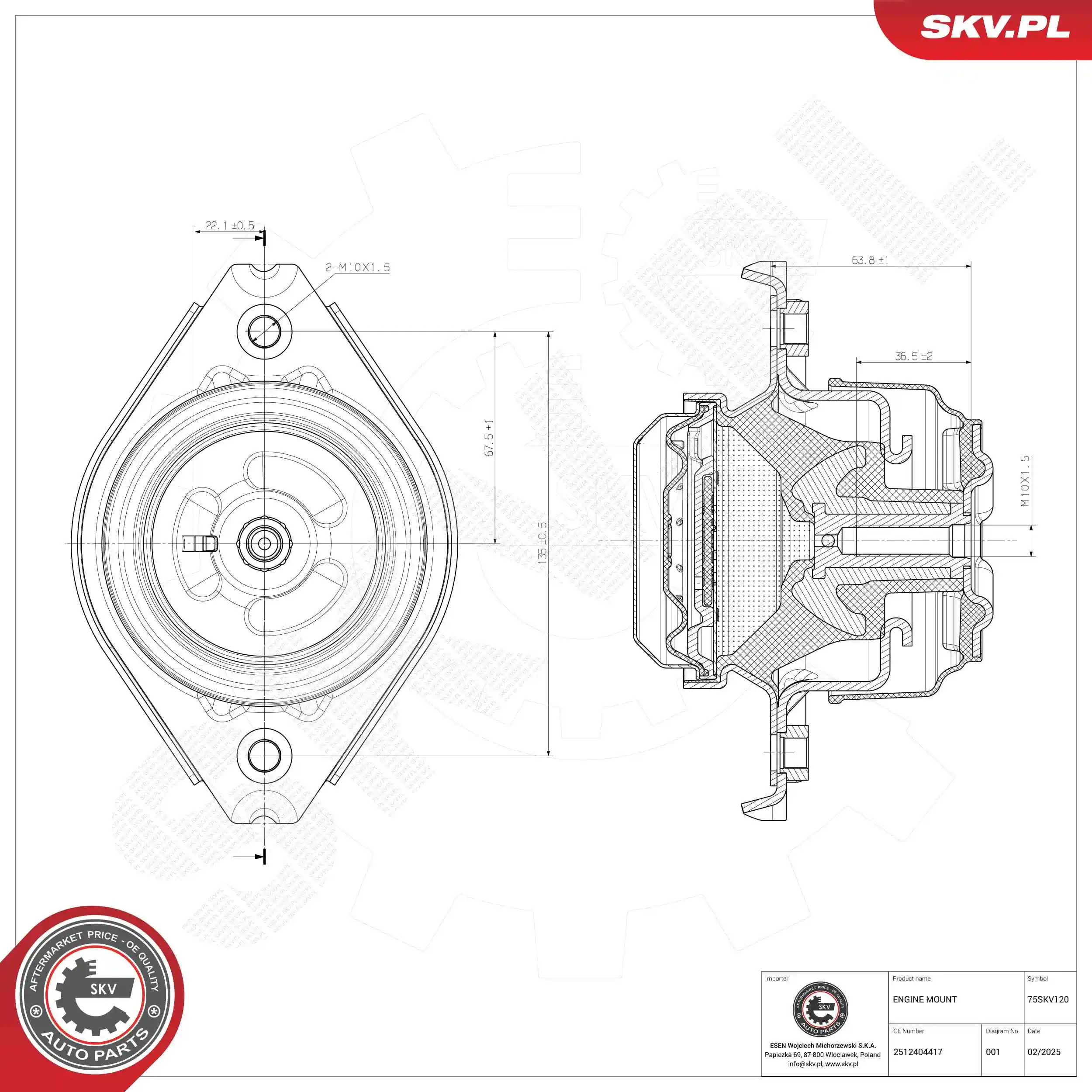 Mounting, engine